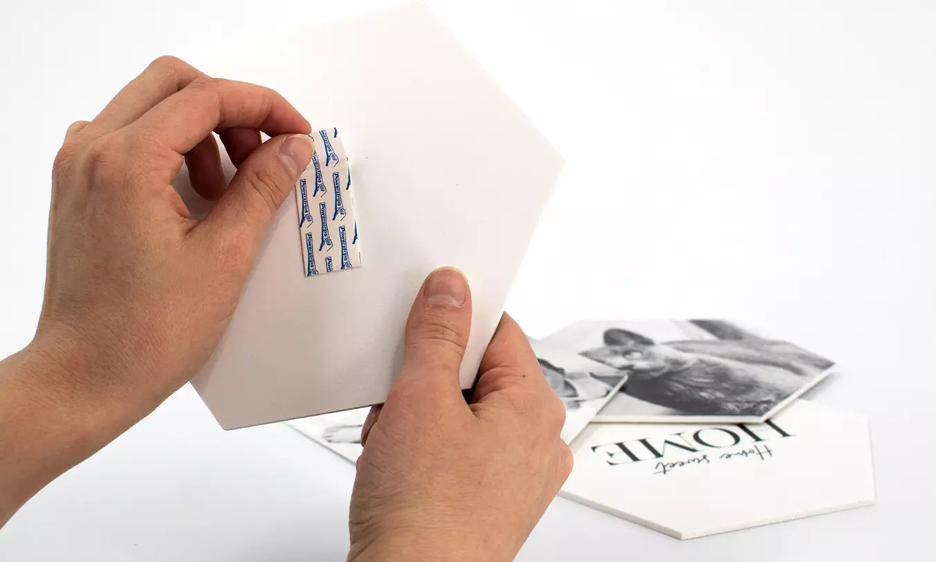 Personalisierbare Hexagon-Fotos als Set in verschiedenen Größen