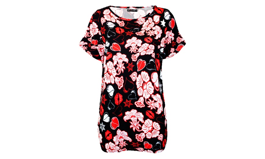 Image 2: Women's Heart Print Top