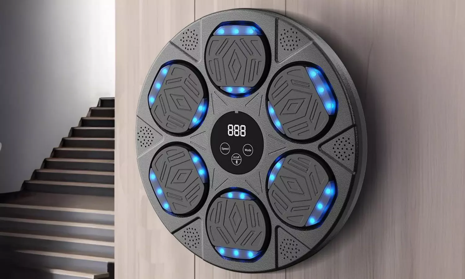 Máquina de boxeo musical de pared con 3 modos de entrenamiento y guantes de boxeo, con envío gratuito - Primary Image