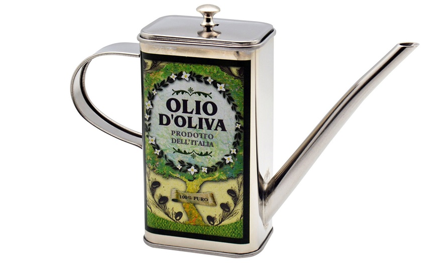 Image 4: Stainless Steel Olive Oil Can