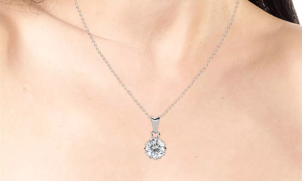 Diamanten hart ketting