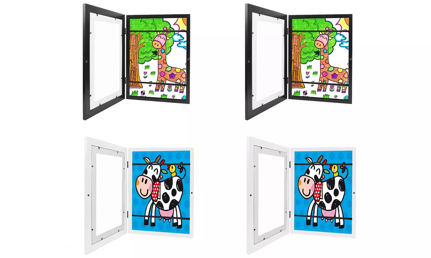 BabyLuv Kids Art Frame Front Opening Wooden Frame Artwork Display (2-Pack)