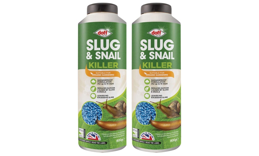 Image 2: One- or Two-Pack of DOFF Slug and Snail Killer 800g