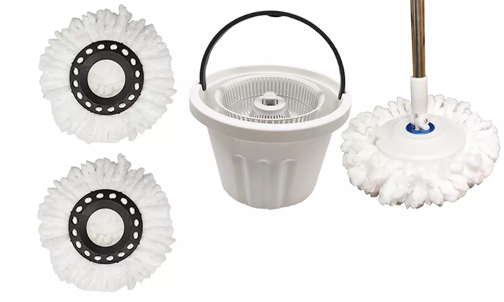 Rotierender Wischmopp mit Eimer