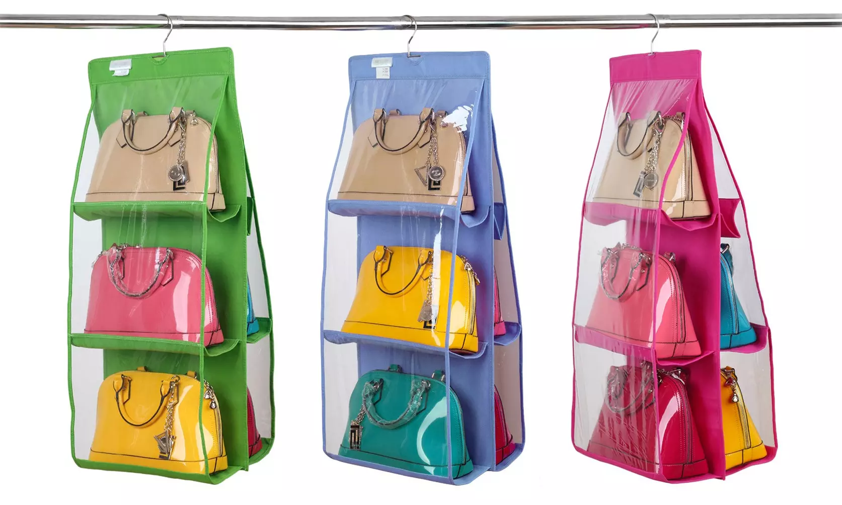 1 ou 2 organisateurs de sacs avec crochet, pour porte ou armoire - Primary Image