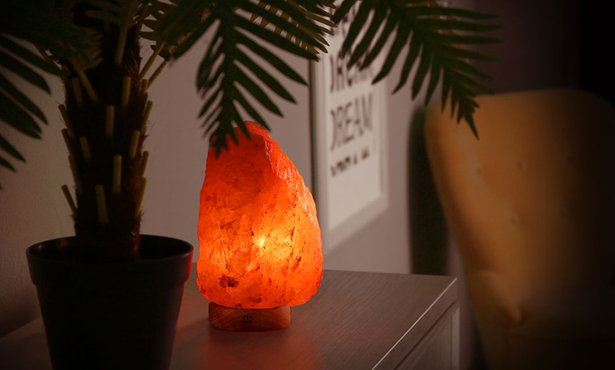 Image 2: One or Two Himalayan Salt Lamps with Dimmer and Flame