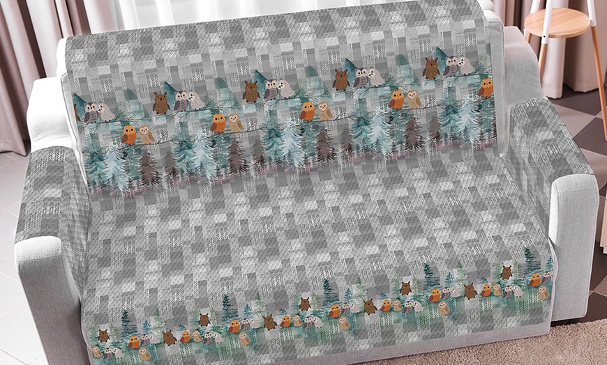 Image 5: Copridivano antiscivolo con stampa