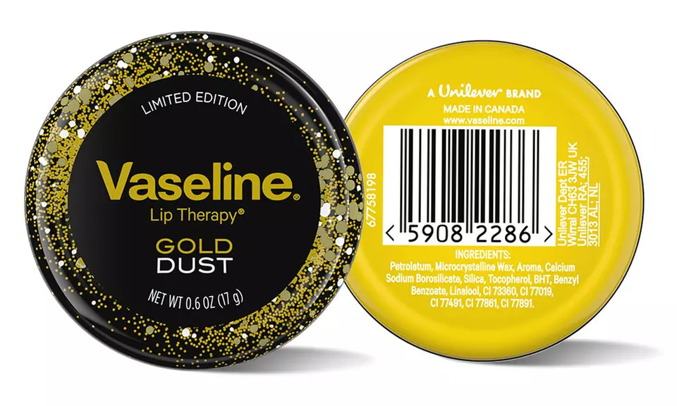 Six-Pack of Vaseline Gold Dust Lip Tin 17g - Image 4