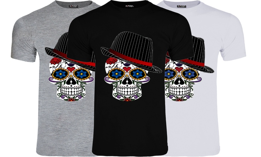 Image 1: T-Shirt mit Totenkopf-Design