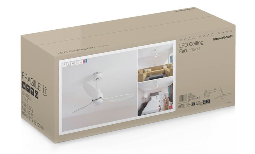 Image 8: Ventilatore a soffitto LED con telecomando InnovaGoods