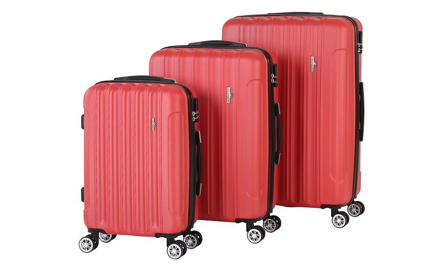 Image 28: 3-Piece Hard Shell Suitcase Set