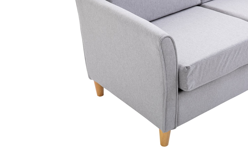 Image 2: HomCom Two-Seater Sofa