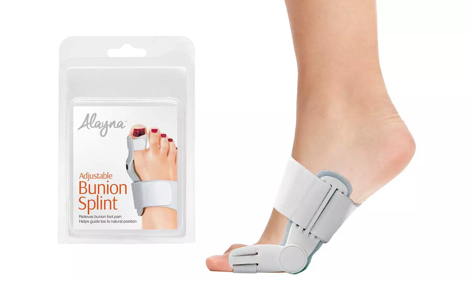 Alayna Cushioned and Hinged Bunion Correction Splint (2-Pack) - Primary Image