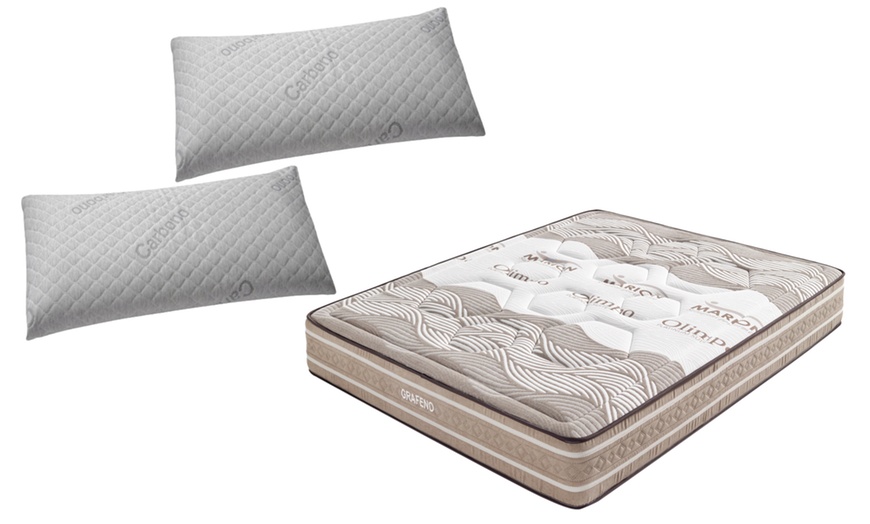 Image 2: Colchón visco grafeno con almohada viscoelástica 