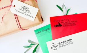 Get Personalized Holiday Stamps in Various Quantities