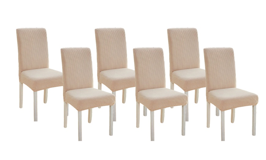 Image 19: Two, Four or Six Stretchable Dining Chair Covers