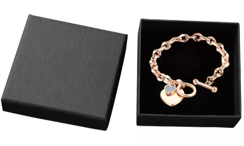 Heart Toggle Bracelets from Swarovski and Gift Box Presented