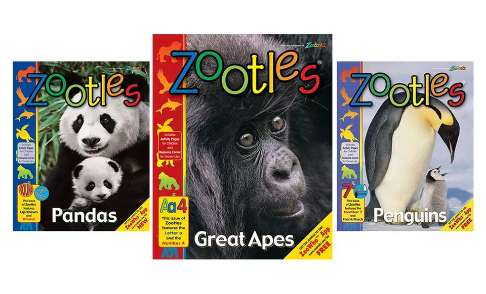 Zoobooks or Zootles Wild Action Educational Set with 2 Bonus Books - Second Medium