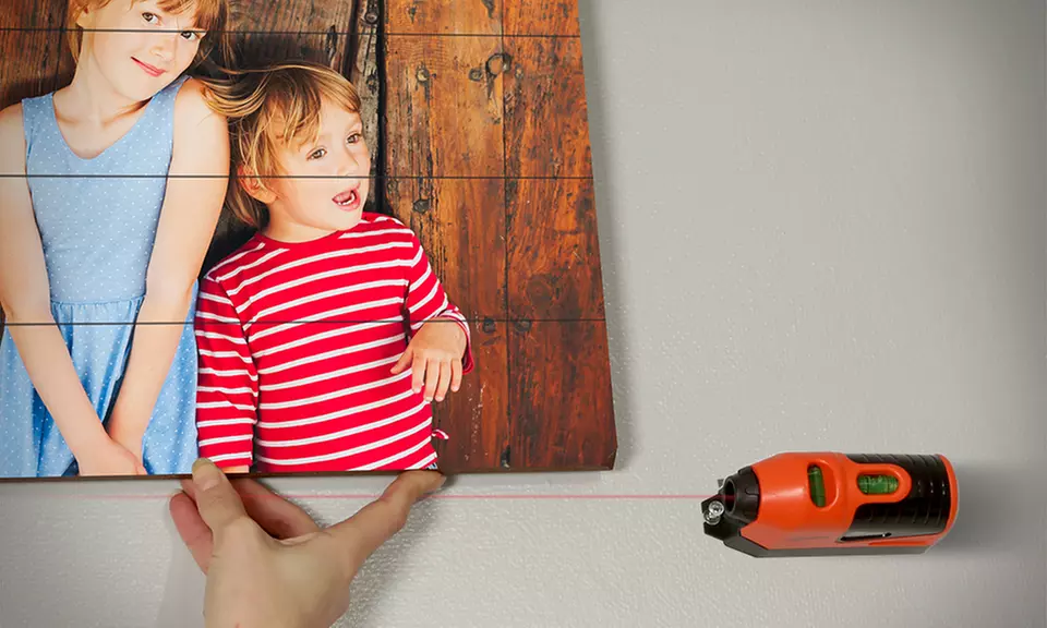 Custom Photo Print on Planked Wood with Free Laser Level from ImageCom.com (Up to 73% Off) - Second Medium
