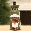 Image 10: 3 Packs Christmas Wine Bottle Bags / Santa Claus Cutlery Set
