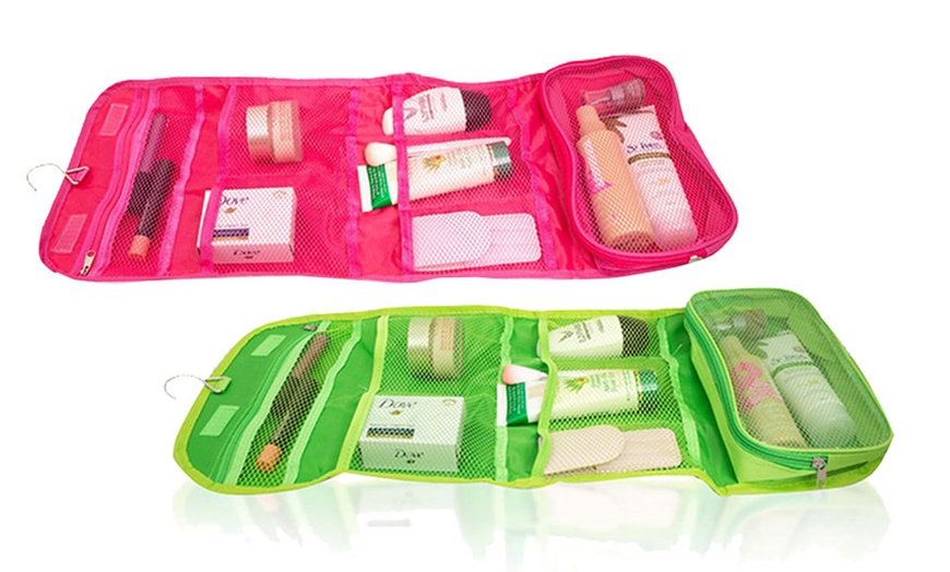 Image 2: One or Two PMS International Waterproof Foldable Travel Toiletry Bags