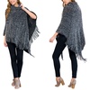 Image 2: Turtle Neck Fringe Poncho