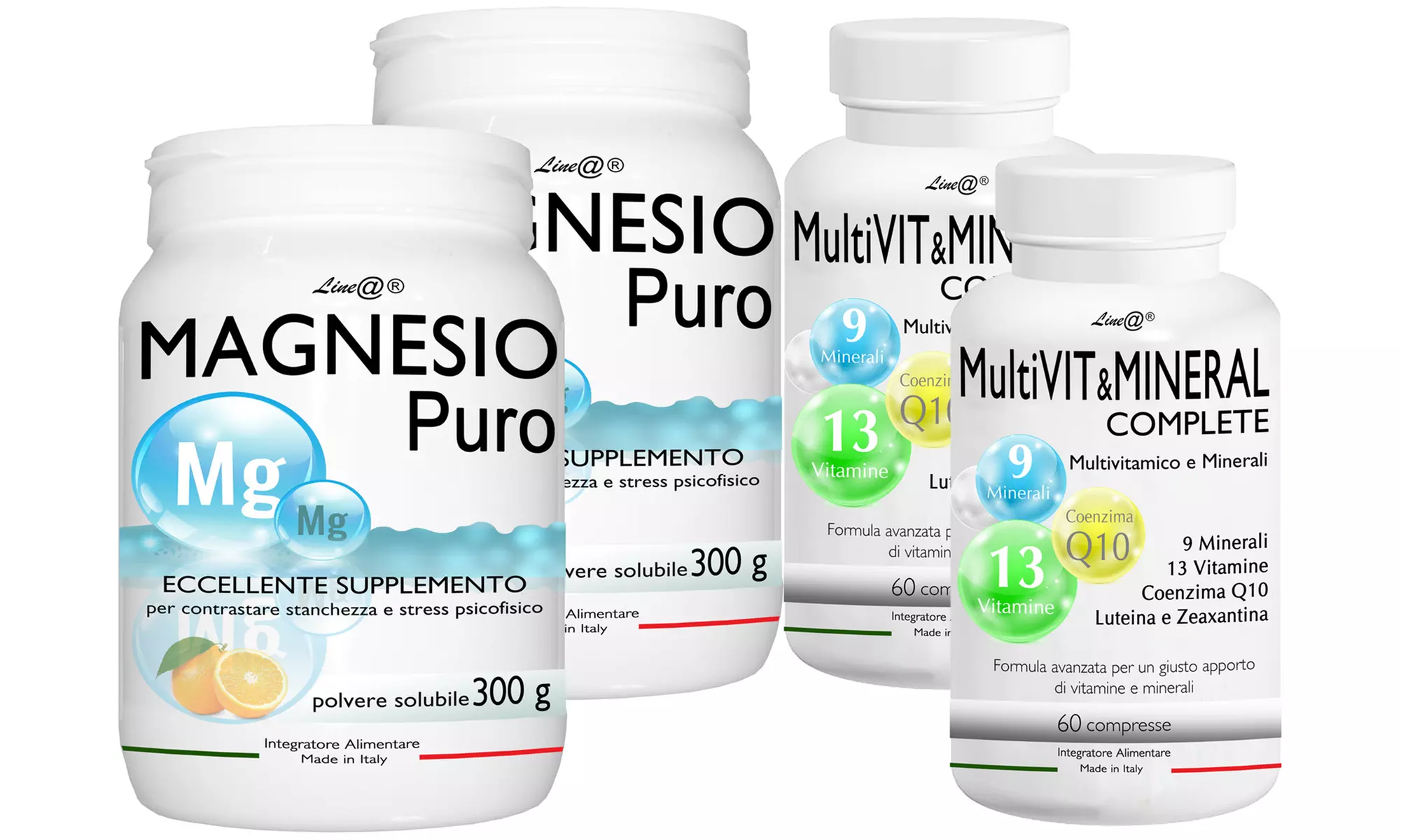 Hasta 150 g de magnesio y 120 comprimidos multivitamínicos Line@diet (envío gratuito) - Second Medium