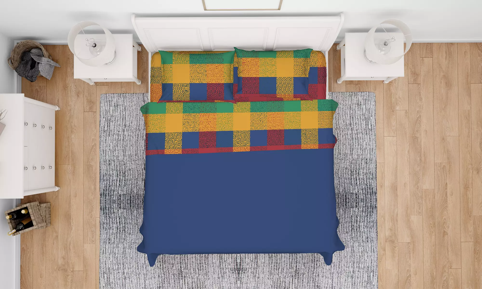 Completo Lenzuola 100% cotone Made in Italy Co.Ingros.Tex