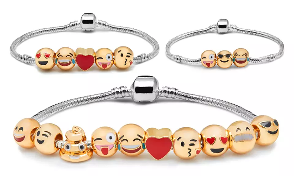Interchangeable Emoji Charm Bracelets. Multiple Options Available. - Primary Image