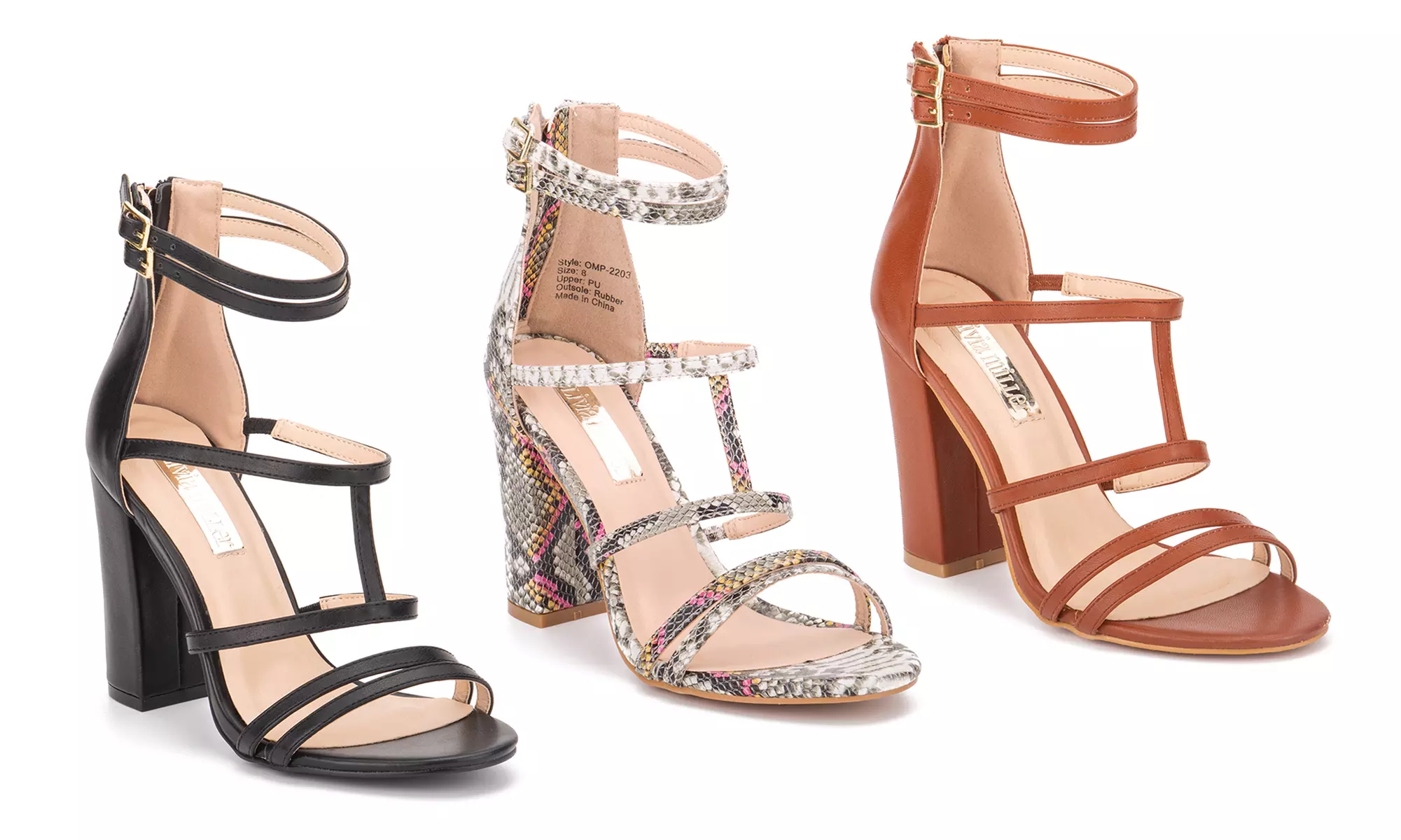 Olivia Miller Women's Sensual Multi-Strap Heels - Primary Image