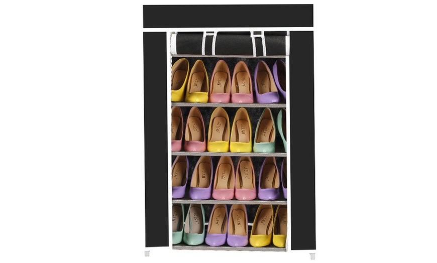 Image 2: Canvas Shoe Rack