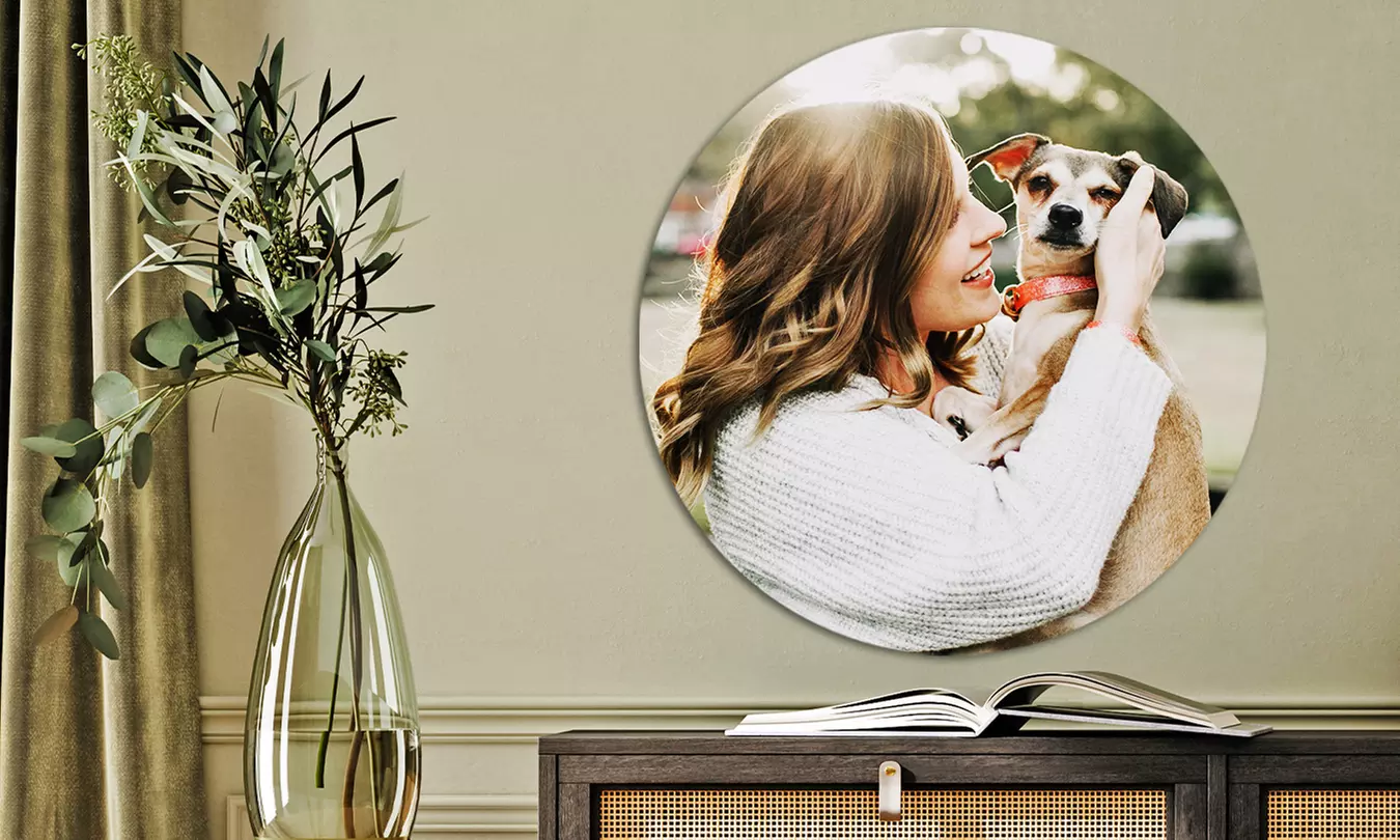 Jouw foto op een wandcirkel