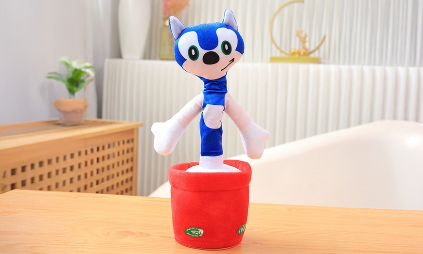 Image 7: Sonic Inspired Talking and Dancing Plush Toy