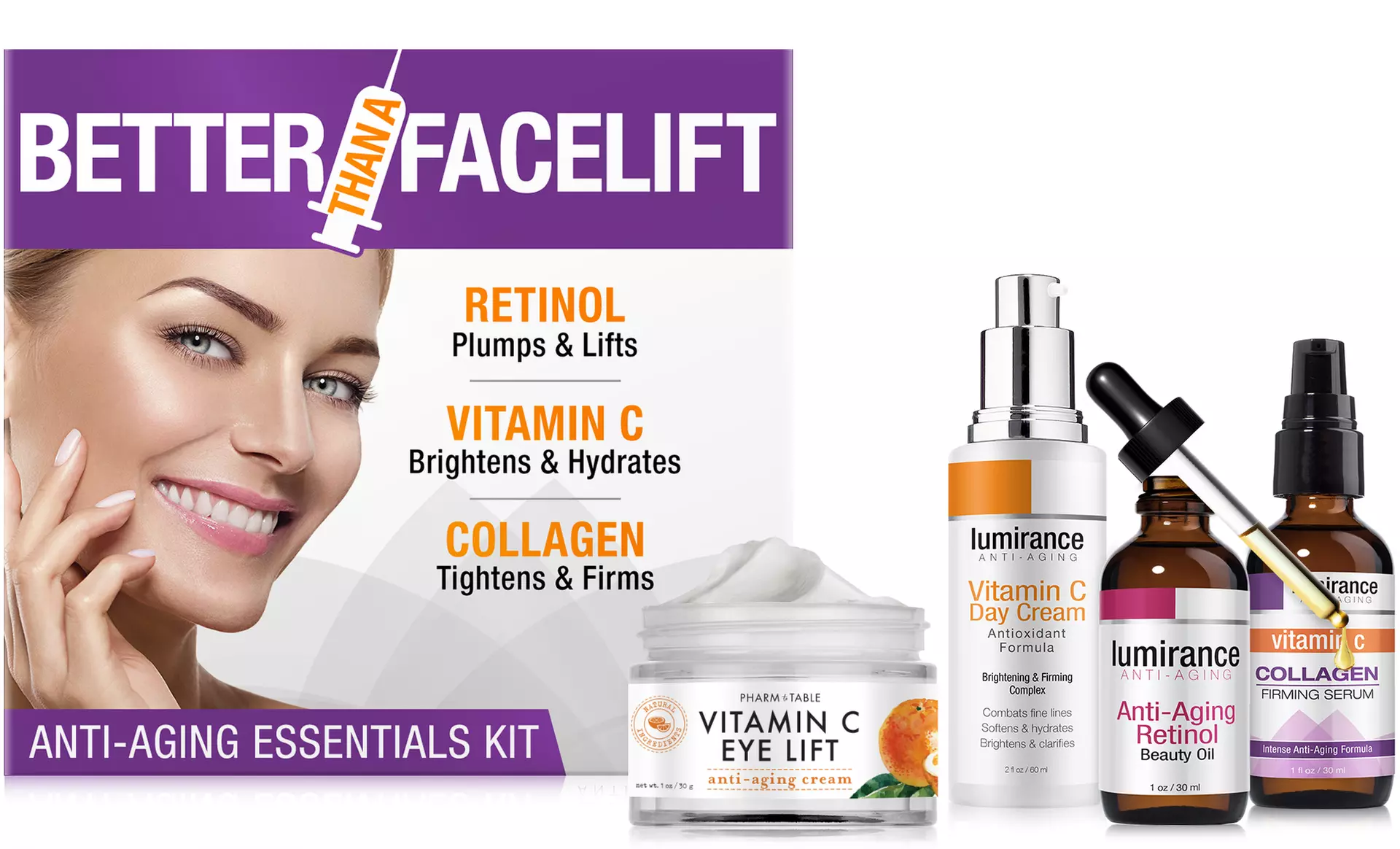 Lumirance Anti-Aging Essential Skincare Kits (3- or 4-Piece) - Primary Image