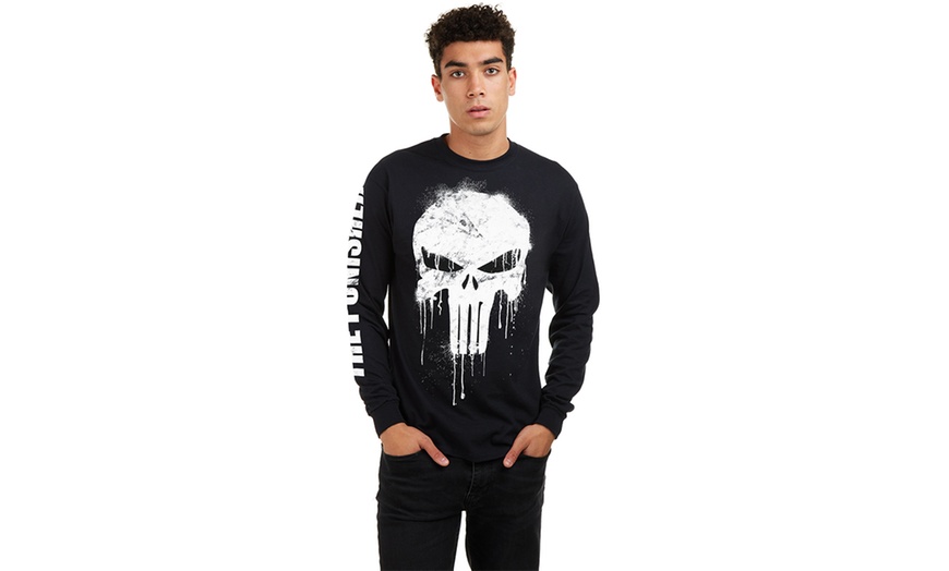 Image 2: Marvel Punisher Skull T-Shirt