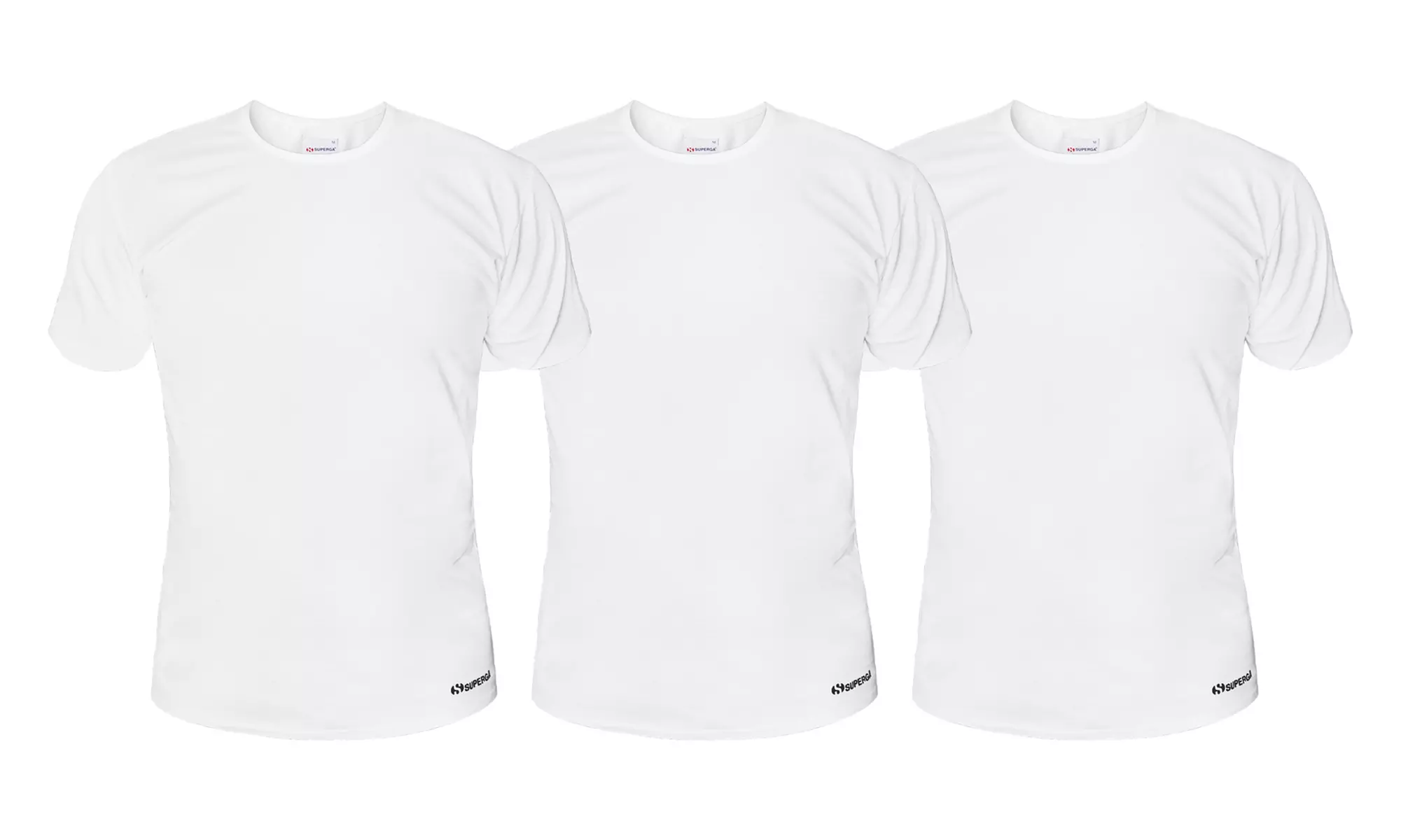 Set di 3 T-Shirt Uomo Superga Elasticizzate Assortite