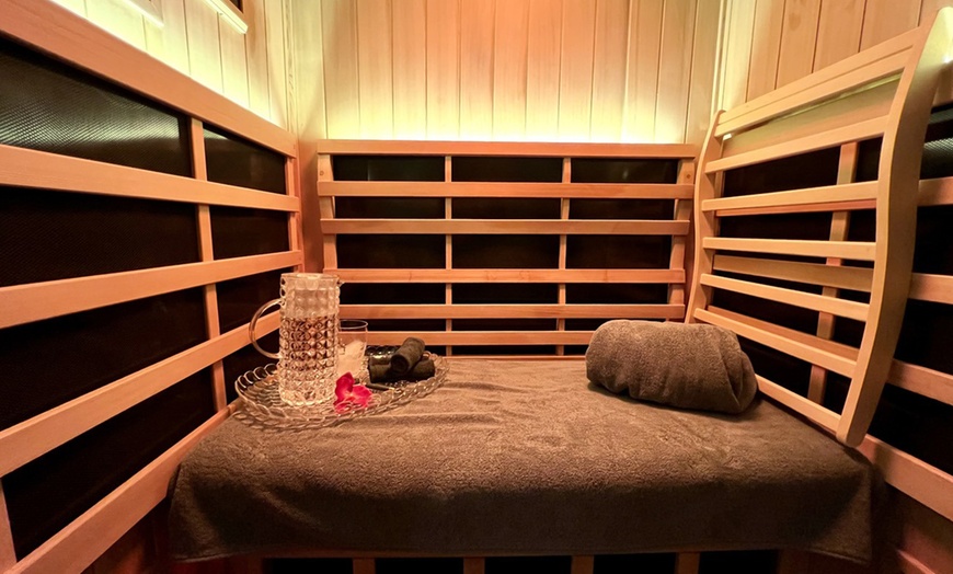 Image 1: Relax with 30-Min Massage and 30-Min Infrared Sauna Sessions to Choose