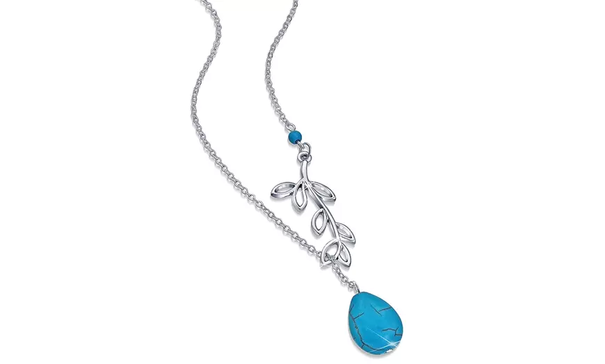 Image 2: Collier en lasso turquoise