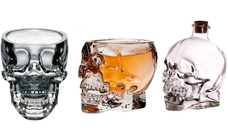 Image 1: Skull-Shaped Drink Glassware Set