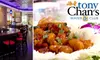 $20 for $40 Worth of Fresh Sushi and Cantonese Cuisine at Tony Chan's Water Club