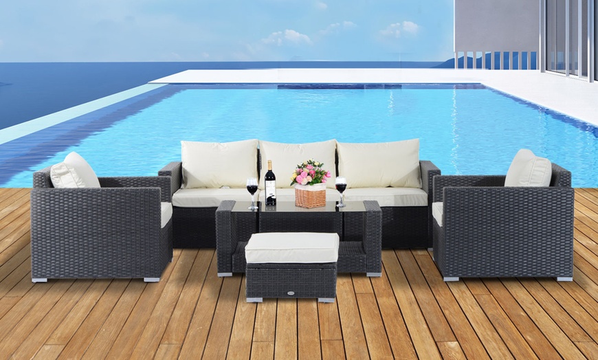 Image 3: Outsunny 7-Piece Outdoor Sofa Set