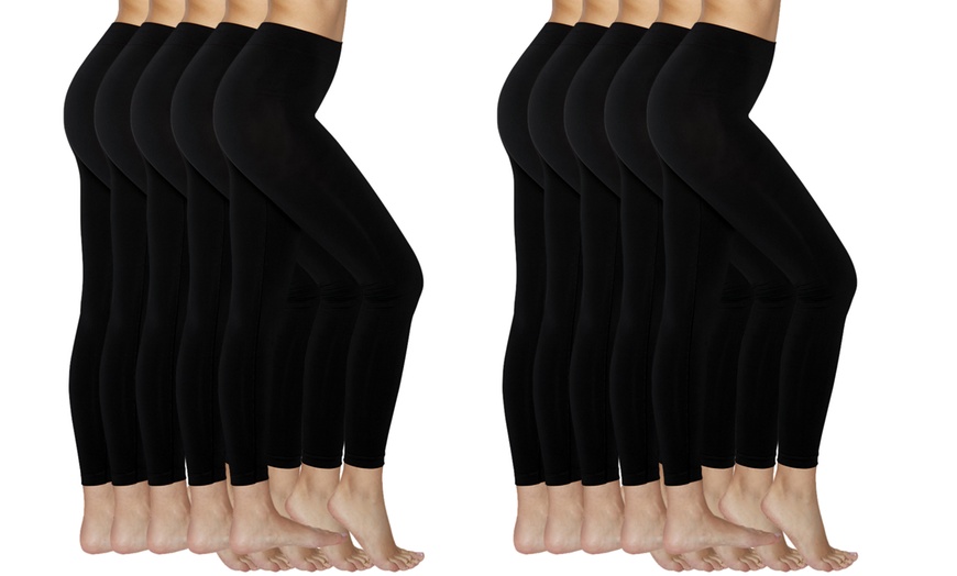 Image 4: Women's Black Thermal Leggings