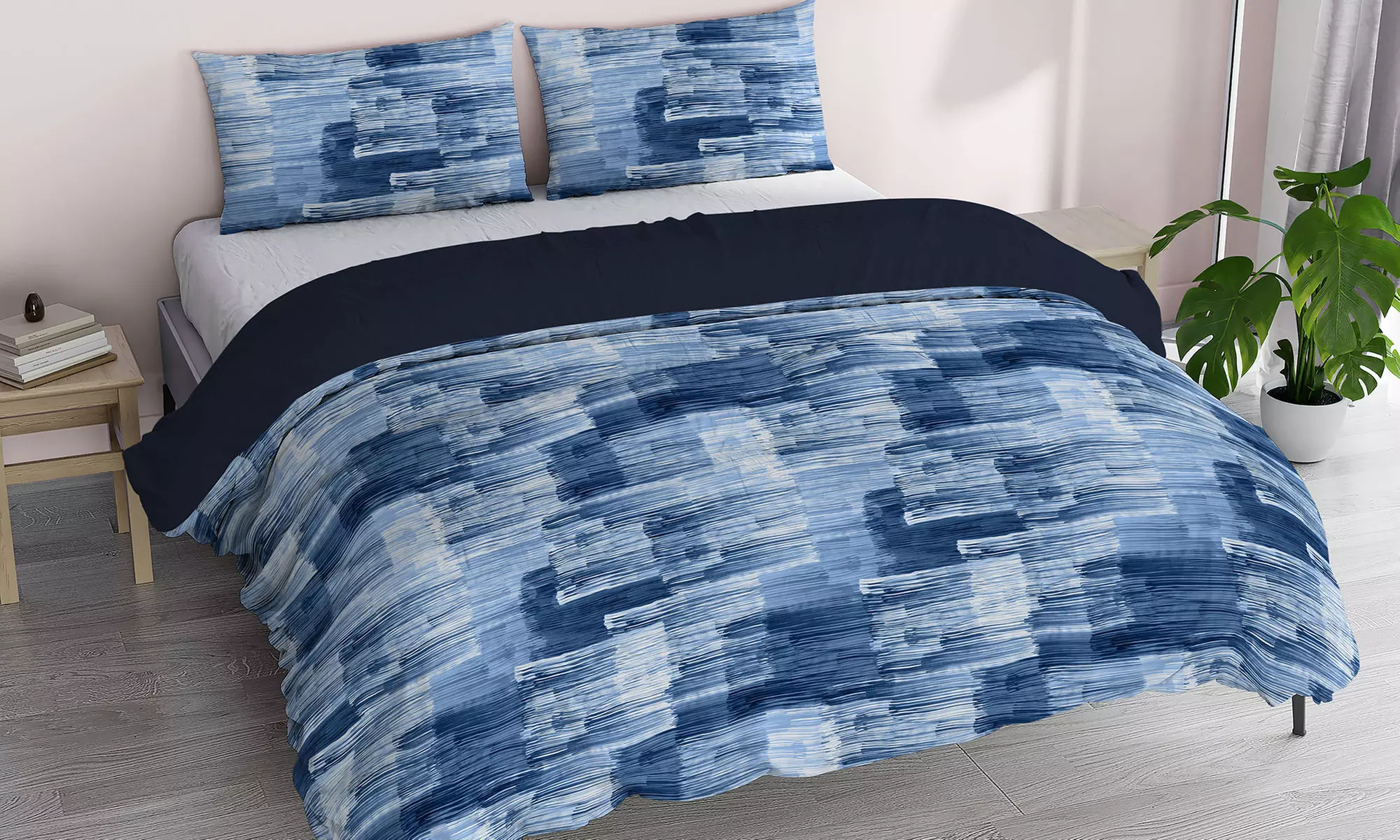 Ensemble de literie fantaisie, effet "peau de pêche"