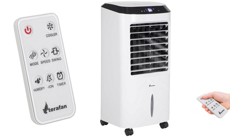 Raffrescatore, ventilatore umidificatore evaporativo e purificatore d'aria