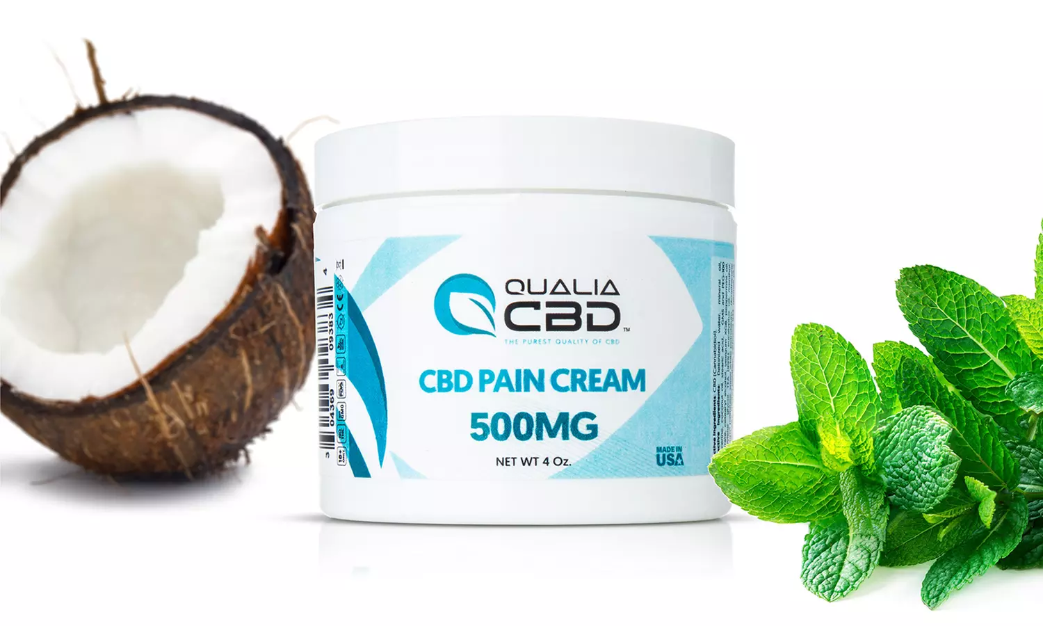 Qualia CBD Pain Relief Cream with Organic Botanicals (500mg) - Primary Image