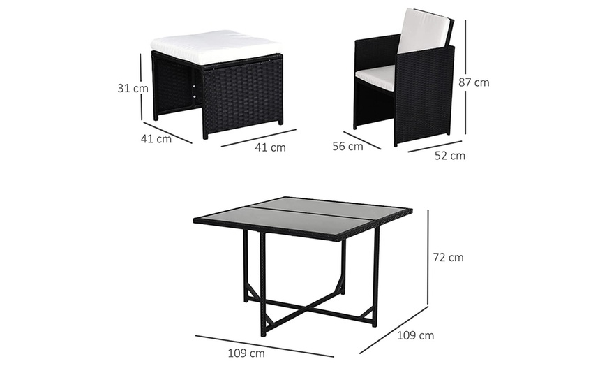 Image 18: 8 or 4 Seater Corner Rattan Garden Furniture Set with Table
