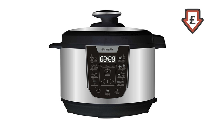 Image 1: Brabantia 6L 900W Pressure Cooker