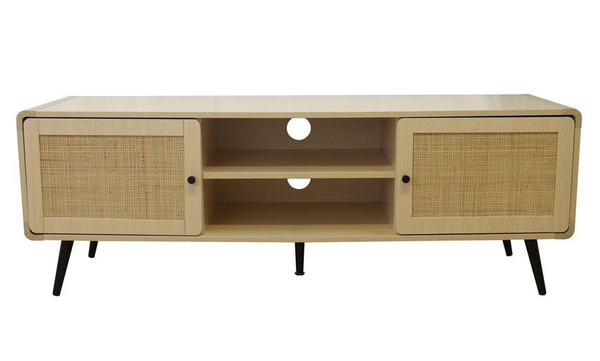 Image 2: Rattan-Effect TV Unit