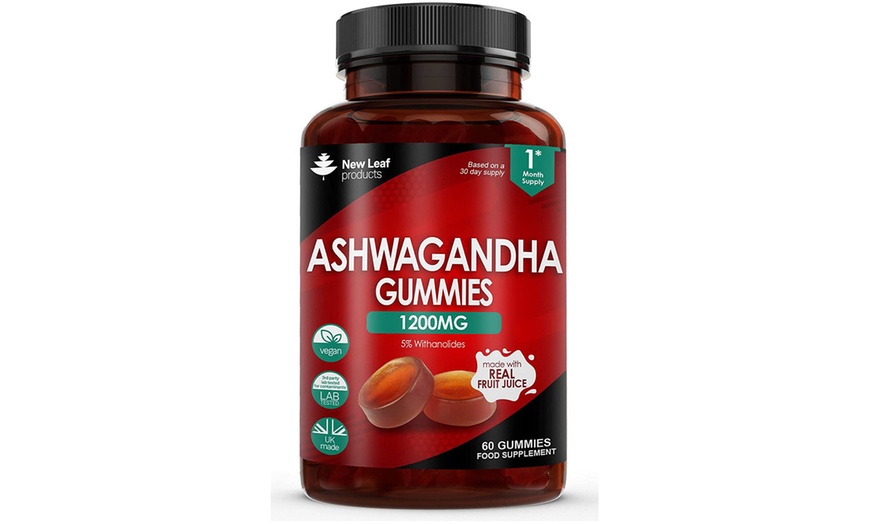 Image 1: New Leaf Pure Ashwagandha Relaxation Gummies - 1 month Supply