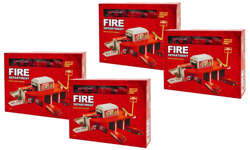 Image 3: One, Two or Four Fire Department Toy Sets